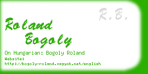 roland bogoly business card